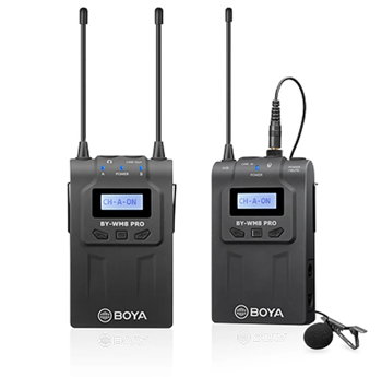Sistem wireless UHF Boya BY-WM8 PRO-K1 cu Microfon lavaliera Transmitator si Receiver, Boya