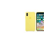 Husa de protectie Apple pentru iPhone XS, Silicon, Yellow, Mobile Tech Protection