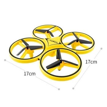 Drona Anti Coliziune, Inteligenta, cu LED, Techstar® Firefly, Greutate 73g, RC Gravity cu Telecomanda, Quadcopter Smart
