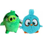 Set 2 jucarii din plus Leonard 20 cm si Blue Bird 18 cm, Angry Birds, Play by Play