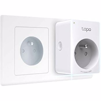 Priza smart TP-Link Mini Tapo P110, Wi-Fi, monitorizare consum energie, control vocal, 16A, compatibil cu Android / iOS, Amazon Alexa si Google Assistant, 220-240V, Alb