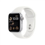 Smartwatch Apple Watch SE GPS + Cellular 40mm Carcasa Silver Aluminium Bratara White Sport, Apple