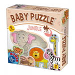 Puzzle D-Toys baby Animale din jungla 18 piese