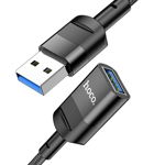 Cablu Adaptor USB la USB 3A, 5Gbps, 1.2m Hoco (U107) Negru