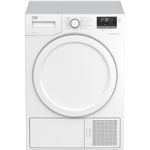 Uscator de rufe Beko DS8333PX, Condensare cu pompa de caldura, 8 kg, Optisense®, 16 programe, Display, Alb