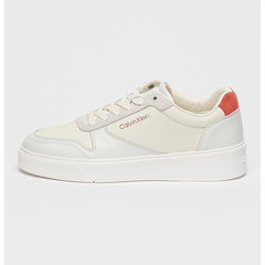 Calvin Klein sneakers din piele LOW TOP LACE UP BSKT culoarea alb, HM0HM01402 Calvin Klein sneakers din piele LOW TOP LACE UP BSKT culoarea alb, HM0HM01402