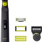 Aparat de ras Philips OneBlade Pro 360 Face + Body QP6541/15, aparat hibrid pentru barbierit si tuns barba, lama 360, Philips