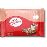 My Love Hrana umeda pisici - Iepure in sos, set 4 0,1kg, MY LOVE