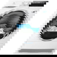 Electrolux Uscator de rufe Electrolux EW7D384AE, Pompa de caldura, 8 kg, Clasa C, Motor Inverter, DelicateCare, Sensicare, Display LED, Iluminare interioara tambur, Alb, Electrolux