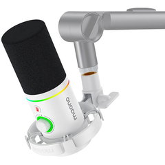 Microfon profesional dinamic Maono PD200X cu lumini RGB programabile cardioid pentru Gaming Podcast Streaming XLR/USB