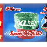 Saci Menajeri XL OTI SOLID Capacitate 35L 50x70 cm 50 Buc/Rola Culoare Verde