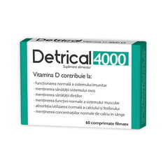 Detrical Vitamina D 4000UI, 60 comprimate, Zdrovit, Zdrovit Detrical Vitamina D 4000UI, 60 comprimate, Zdrovit, Zdrovit