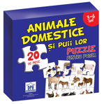 Animale Domestice Si Puii Lor - Puzzle De Podea 50X70 + Afis 50X70,  - Editura DPH