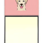Caroline`s Treasures Carolines Comori BB1252SN Checkerboard Roz Golden Retriever Sticky Notă Hol Large, 