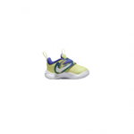 Nike, Pantofi cu inchidere velcro pentru antrenament Team Hustle D 11 SE, Verde/Albastru/Verde fistic