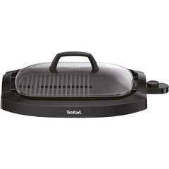 Gratar electric Tefal Plancha CB6A0830, 2000 W, 2 zone de gatit, Suprafata antiaderenta (Negru)