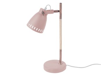 Lampă de birou Mingle cu lemn roz, Leitmotiv