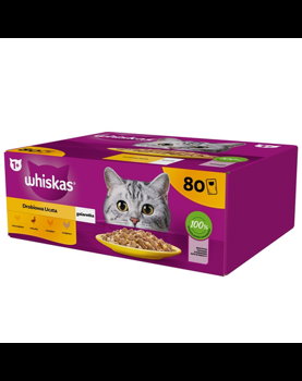 Whiskas WHISKAS plicuri de pasare pentru pisici 80x85g, Whiskas