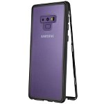Husa Samsung Galaxy Note 9 Magnetica 360 grade Black Perfect Fit cu spate de sticla securizata premium + folie de sticla pentru ecran 01hmNote9360