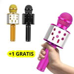 1+1 Microfon Karaoke Pro 5 Kids, Boxa Bluetooth, Functie Ecou si Schimbare Voce, NYTRO