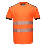 Tricou protectie reflectorizant portocaliu/negru Portwest Hi-Vis Marime M, Portwest