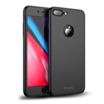 Husa Apple iPhone 8 Plus IPAKY Full Cover 360 Negru + Folie Cadou, Alotel