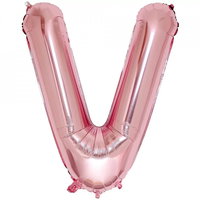 Balon aniversar Maxee, litera V, roz, 40 cm, 
