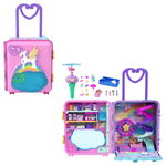 Set de joaca cu 4 mini papusi Polly Pocket in troller, HKV43, Polly Pocket