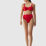 Slip de baie bikini pentru femei - roșu, 4F Sportswear