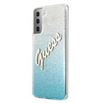 Husa de protectie Cover Guess Glitter Gradient pentru Samsung Galaxy S21 Plus GUHCS21MPCUGLSBL, Light Blue