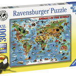 Puzzle harta animalelor 300 piese ravensburger, Ravensburger