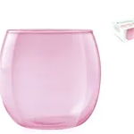 Set 6 pahare sticla Bubbly, Roz, 460 ml