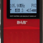 Radio portabil RD-20DAB/BK, Aiwa, Iluminare LED, Baterie reincarcabila, 9,2x4,8x1,9 cm, Negru