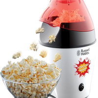 Aparat de facut popcorn Russell Hobbs Fiesta 24630-56, 1200 W, Capac de masurat, Capacitate 35-50 g (Alb/Negru), Russell Hobbs