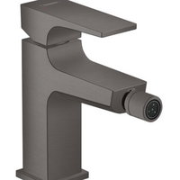 Baterie bideu Hansgrohe Metropol cu ventil push-open  negru periat, Hansgrohe