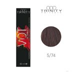 Vopsea crema pentru par VDT Trinity Haircare 5/74 Ciocolatiu rosu, 60 ml, Trinity VDT