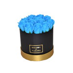 Aranjament floral Trandafiri parfumati de sapun, in cutie neagra Luxury, FashionForYou
