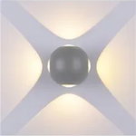 Lampa LED Perete Rotund 4 Diods Corp Gri 4W Alb Neutru, Optonica