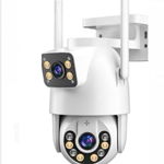 Camera de supraveghere JORTAN 9697 cu 2 camere 4MP Wireless PTZ IP Color Night Vision, GAVE