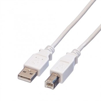 Cablu Value USB 2.0 tip A-B 1.8m Alb 11.99.8819-100