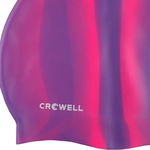 Șapcă de înot Crowell din silicon Crowell Multi Flame violet-roz col.05, Crowell