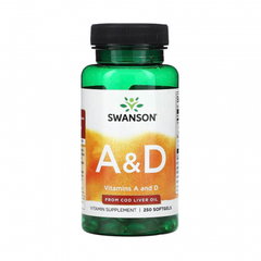 Vitaminele A si D, Swanson, 250 Softgels SW004