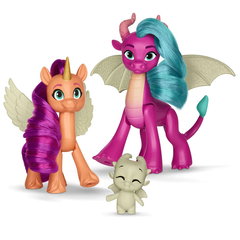 Set 3 figurine stralucitoare Hasbro My Little Pony Dezvaluirea Dragonului, Hasbro