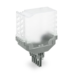 Empty component plug housing; 10-pole; transparent housing; with fiber optics, Wago