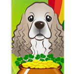 Caroline`s Treasures Cocker Spaniel St Patrick`s Day Michelob Ultra izolator de băuturi pentru cutii subțiri Multicolore Slim Can, 