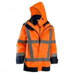 Geaca protectie antiploaie reflectorizanta portocaliu Rock Safety Hi-Vis Marime S, Rock Safety