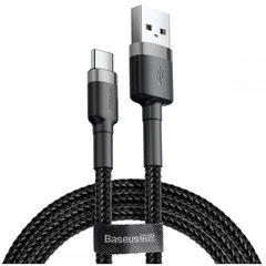 CABLU alimentare si date Baseus Cafule Fast Charging Data Cable pt. smartphone USB la USB Type-C 18W 0.5m gri + negru CATKLF-AG1 timbru