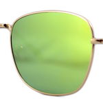 Ochelari de soare Aviator Oglinda Verde deschis cu reflexii - Auriu- oc0311