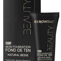 Fond de ten cu Acid Hialuronic, 30 ml, Natural Beige, Gerovital Beauty