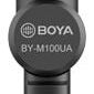 Microfon compact Boya BY-M100UA, cu fir, USB-A, condensator, omnidirectional, 50 Hz - 18 kHz, negru, Boya